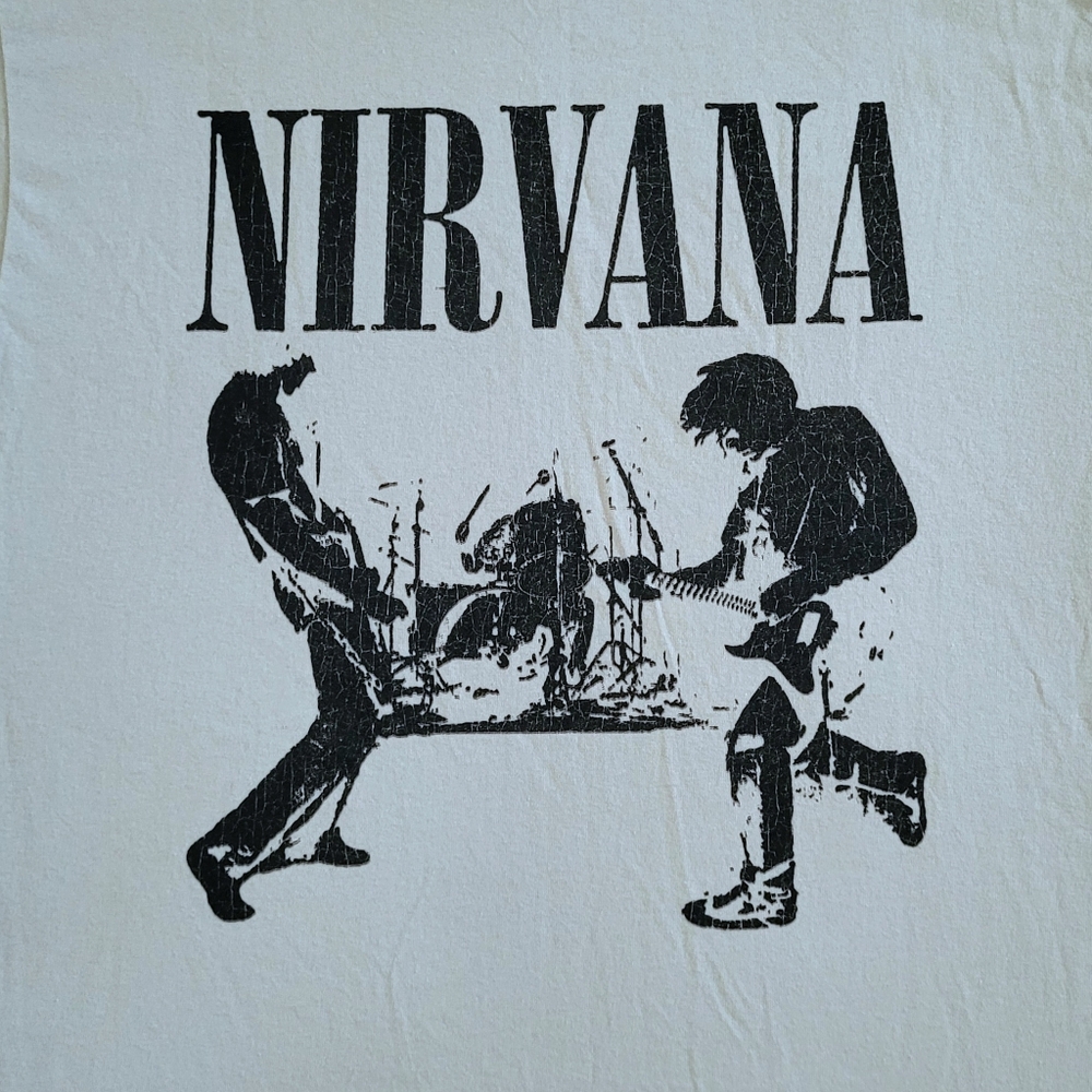 NIRVANA☸️ Two✌️ Tone Art🖼 Style Graphic Tee👕 - Picture 9 of 11